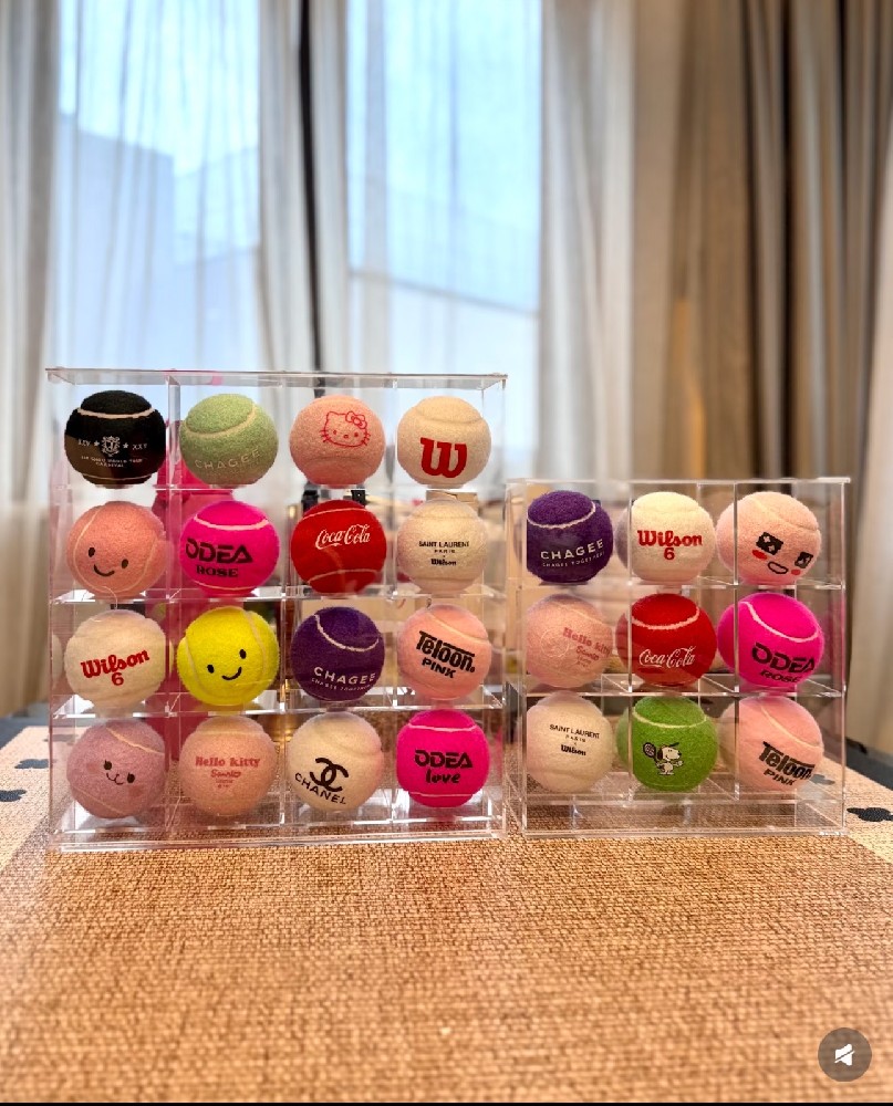 Tennis acrylic storage box